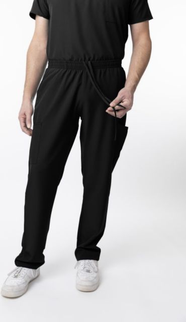 Unisex 4-way Stretch Crosshatch Scrub Pant Black XL